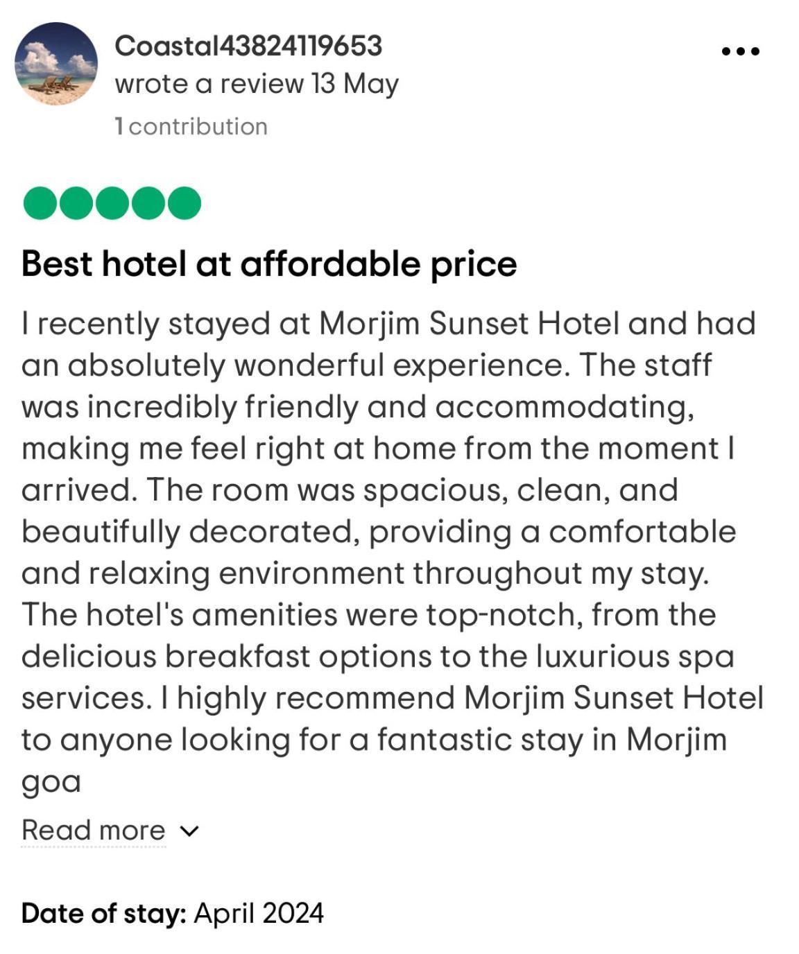 Morjim Sunset Hotel Buitenkant foto